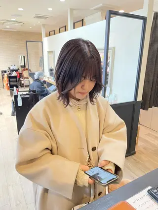 ミディアム 亀川蓮 Agu hairのヘアスタイル