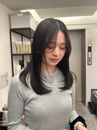 セミロング カラー 銀座/ヘアセット シマムラ ミホのヘアスタイル