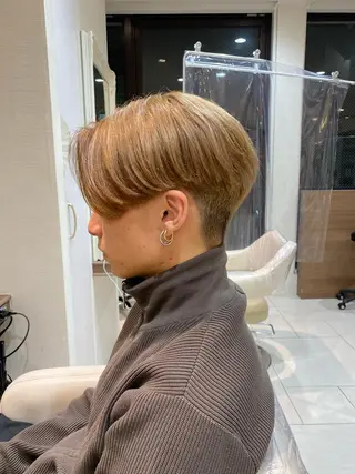 ショート カラー メンズ 縮毛矯正 滝沢尚起のヘアスタイル