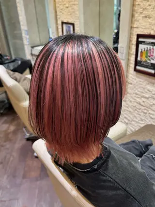 ミディアム カラー 本多 美羽のヘアスタイル