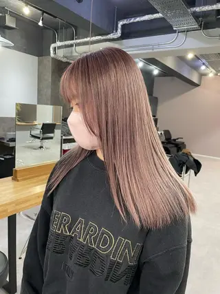 ロング カラー ミルクティーベージュ ❤︎レイヤー　MIAのヘアスタイル