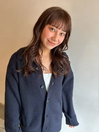 セミロング カラー land所属・透明感カラー/レイヤ ー🌙Honokaのヘアスタイル