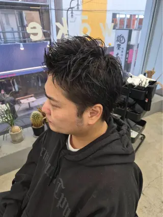 ショート パーマ メンズ メンズ専門サロン wokeのヘアスタイル