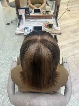 ミディアム カラー 💛ハイトーン💛 りむのヘアスタイル