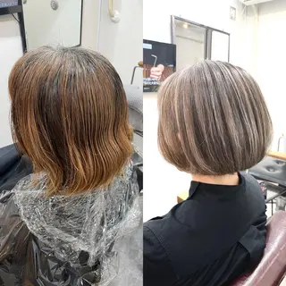 ショート カラー SUN GLOW サングロウ所属・水素トリートメント/ 髪質改善/ナカノメのヘアスタイル