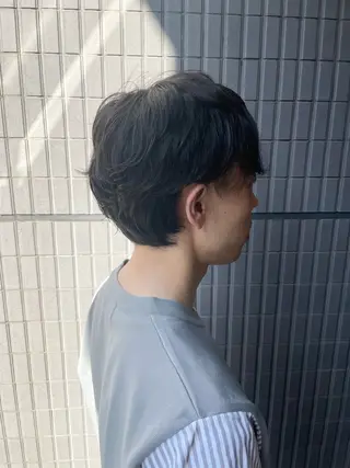 ミディアム パーマ メンズ 野町好花 レイヤー/髪質改善のヘアスタイル