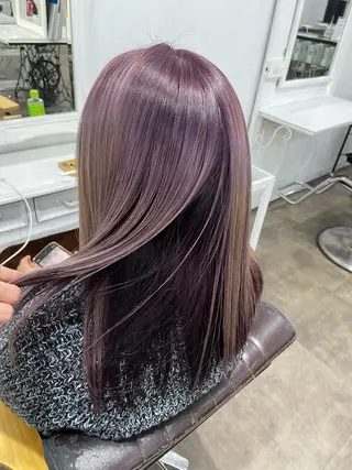 セミロング カラー SALOWIN札幌大通り所属・札幌ブリーチカラー/ ダブルカラー/ドイのヘアスタイル