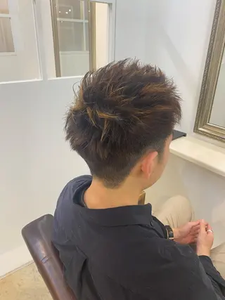 ショート カラー メンズ miel hair 新宿店 【ミエル ヘアー】所属・新宿西口から徒歩5分 石橋卓典のヘアスタイル