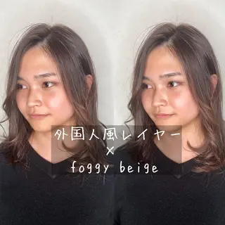 ミディアム カラー ヘアアレンジ ✨髪質改善/透明感✨ 西野　陽のヘアスタイル