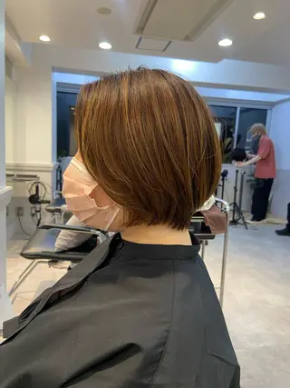 ショート カラー 山下夕月 ショート🫧ボブのヘアスタイル