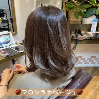 ミディアム カラー 💖透明感カラー💖 坂本万由子のヘアスタイル