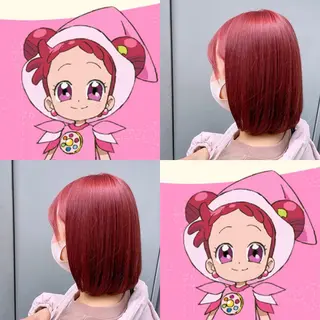 ショート カラー ヘアアレンジ メンズ 🦋重くない暗髪🦋 Hana🦋のヘアスタイル