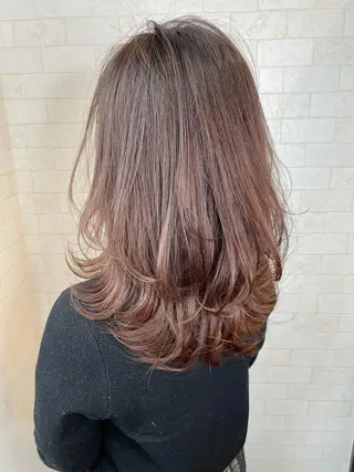 セミロング カラー 神野 雅樹のヘアスタイル