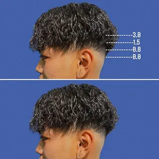 ミディアム カラー パーマ メンズ &CREW スタッフのヘアスタイル