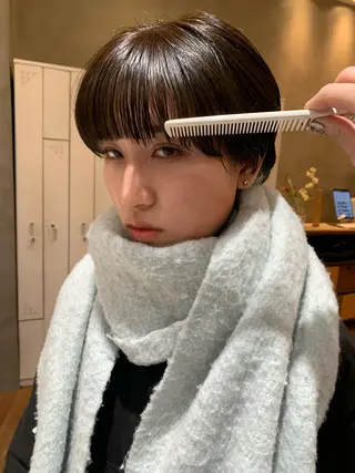 ショート ハイトーン/顔まわり レイヤー/YUKAのヘアスタイル