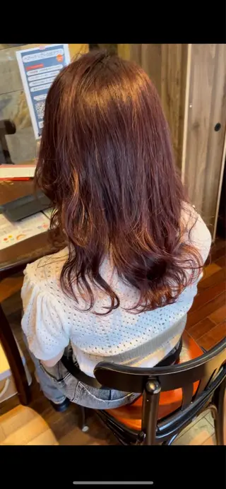 ロング カラー ヘアアレンジ 福見 美保のヘアスタイル