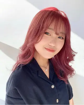 カラー RIKO👼🏻💓 韓国ガーリーのヘアスタイル