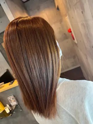 ミディアム ミルクティーハイトー ン💖Mikaのヘアスタイル