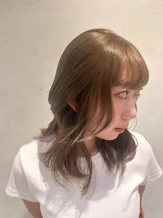 セミロング カラー 透明感カラー/ トリートメント🌷のヘアスタイル