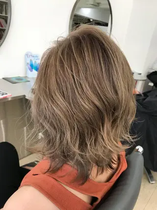 セミロング カラー Reb_keiji 👑小倉圭司のヘアスタイル