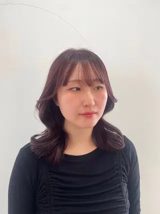 ミディアム カラー mopa所属・mopa_kaede 暖色カラー/ロングのヘアスタイル