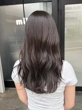 セミロング カラー 透明感カラー/パーマ 🌀アオノアユミのヘアスタイル