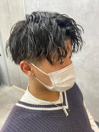 ショート パーマ メンズ ツイストスパイラル/ メンズ特化/中川誠也のヘアスタイル