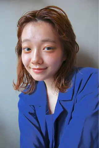 ミディアム Null 表参道所属・岩下昂世/ ハイトーン/デザインのヘアスタイル