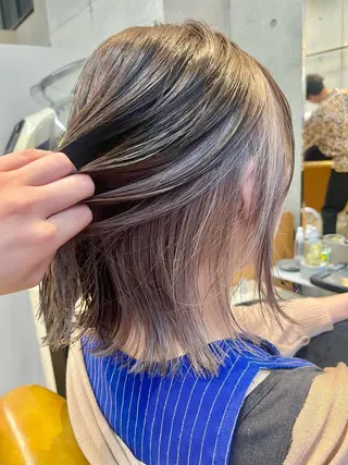 ミディアム カラー カコ/レイヤーカット ヘアアレンジのヘアスタイル