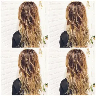 ロング カラー ハイトーン/ブリーチ 山崎　悠次のヘアスタイル