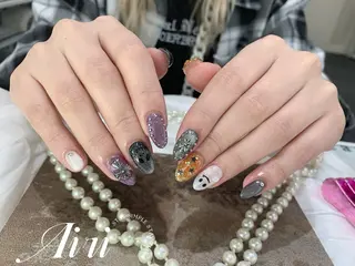 ネイル ネイルサロンAiri 長さ出し·シンプルのネイルデザイン
