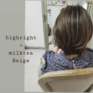 ショート カラー ヘアアレンジ See by merのマツエク・マツパデザイン