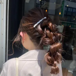ロング ヘアアレンジ いまじゅく あおいのヘアスタイル