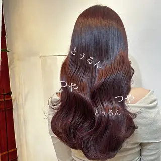ロング カラー KINGDOM KAMAKURA所属・イワサキ リカのヘアスタイル