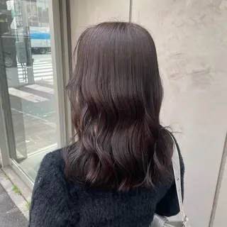 セミロング カラー 大人っぽ♡上品な暖色 ♡ブリーチなし♡のヘアスタイル