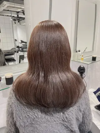セミロング カラー ✨透明感、艶髪ヘア✨ 韓国ヘア特化💖のヘアスタイル