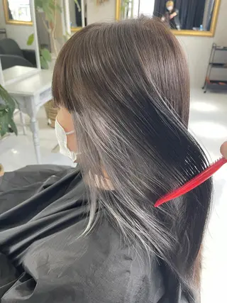 ロング カラー 穐山 翔のヘアスタイル