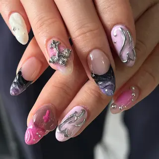 ネイル Hata nail 🎀個性派ニュアンスのネイルデザイン