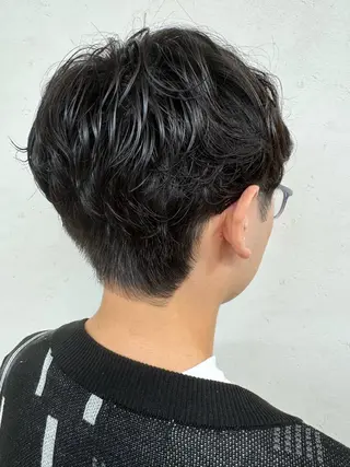 ショート パーマ メンズ パーマ/ハイトーン /吉田眞のヘアスタイル