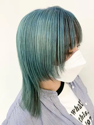 ショート カラー 美髪改善・ストレート 🌿エクステ/カンジのヘアスタイル