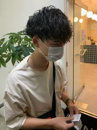 ショート カラー パーマ メンズ 【S.BROOM】 店長　西川徹のヘアスタイル