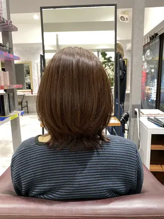 ミディアム ゅぃ /韓国風/顔周りのヘアスタイル