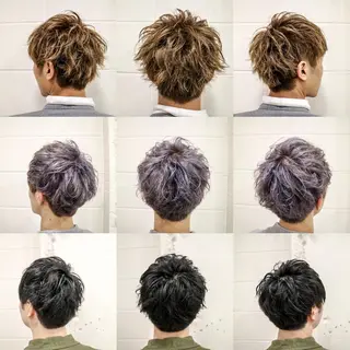 ショート カラー パーマ メンズ 居心地の良さ◎ 明るいお店です◎のヘアスタイル