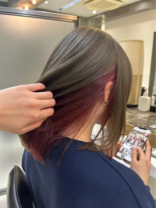 ミディアム 艶ブリーチ/カット kurumi🌼のヘアスタイル