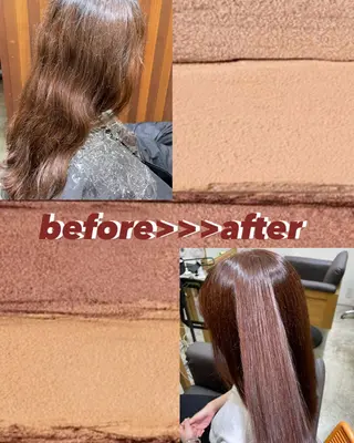 ロング カラー 白柳 百華のヘアスタイル