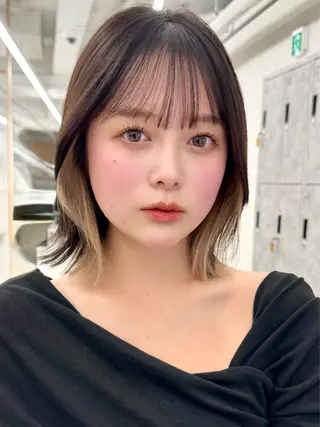 ミディアム レイヤー/韓国/ 顔周り/しんやのヘアスタイル