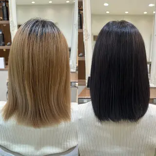 ミディアム カラー 北川 華音のヘアスタイル