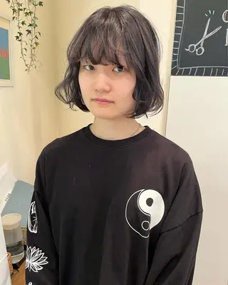 ショート カラー ﾊｲﾄｰﾝ/ｼｮｰﾄ 村上淳乃🐥のヘアスタイル