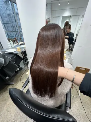 ロング カラー パーマ ✨髪質改善矯正× ブリーチ✨YU-KIのヘアスタイル