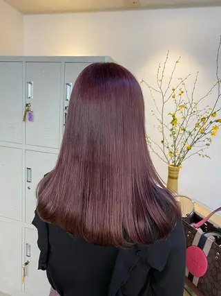 ロング カラー パーマ ヘアアレンジ メンズ キッズ ネイル マツエク・マツパ アイブロウ 暖色系/透明感 治野心のヘアスタイル